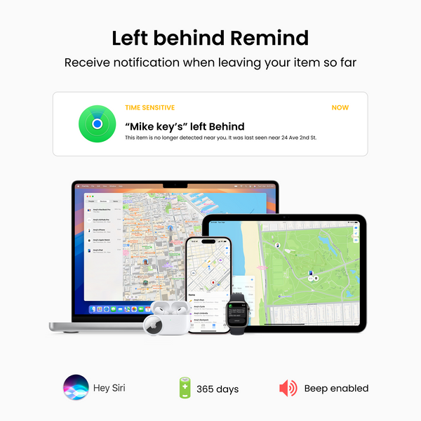 Smart wireless tracker for your keys, bags, and gadgets — iOS compatible